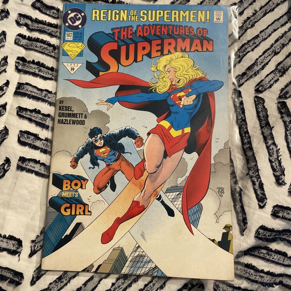 ADVENTURES OF SUPERMAN #502, DC COMICS JUL 1993 #19 Reign of Supermen!